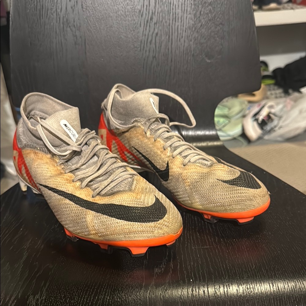 Nike Mercurial Superfly Soccer Cleats - Gray and Orange